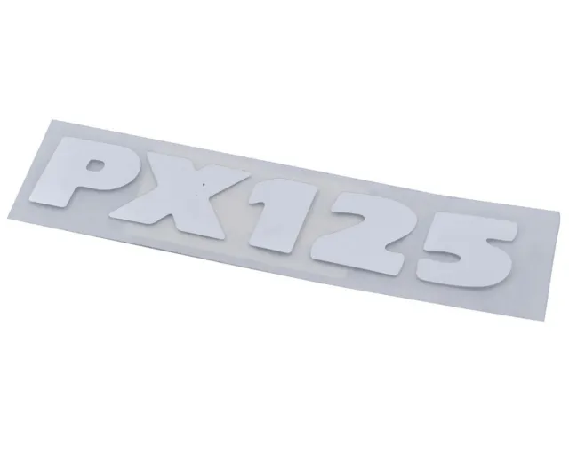 Lettrage Decal Sticker pour panneau latéral "PX125" silver