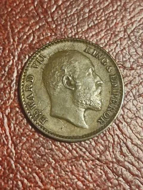 rare Vintage coin 1/12 Anna British India King Edward Vll Emperor 1907 Old Coin