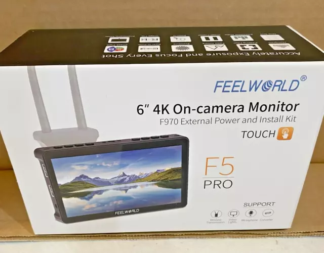 FEELWORLD F5 Pro V4 6 Inch Touch Screen DSLR Camera Field Monitor with Battery