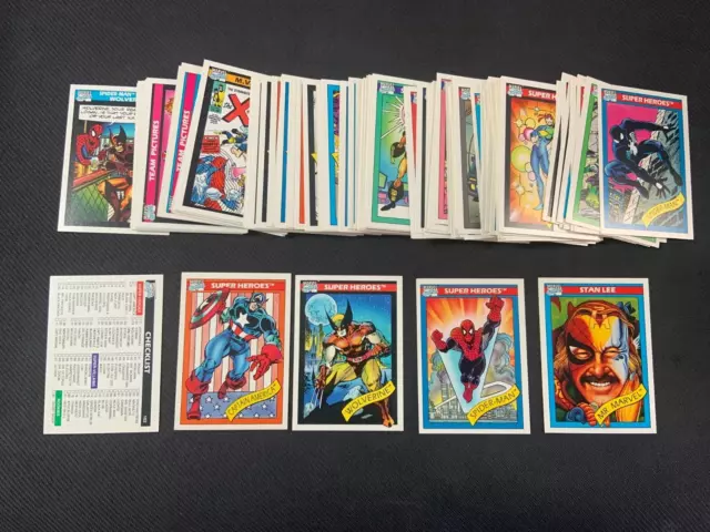 1990 Impel Marvel Universe Series 1 Complete 162 Card Set Stan Lee Spider-Man NM