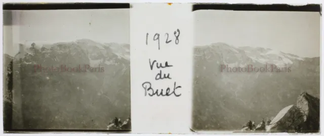 FRANCE Mont Buet Montagne 1928 Photo Stereo Glass Plate Vintage   2