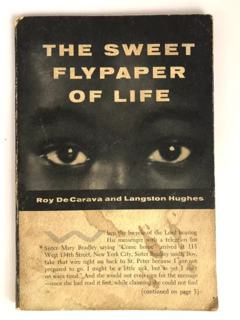 SIGNED 1st Printing THE SWEET FLYPAPER OF LIFE Langston Hughes Roy DeCarava RARE