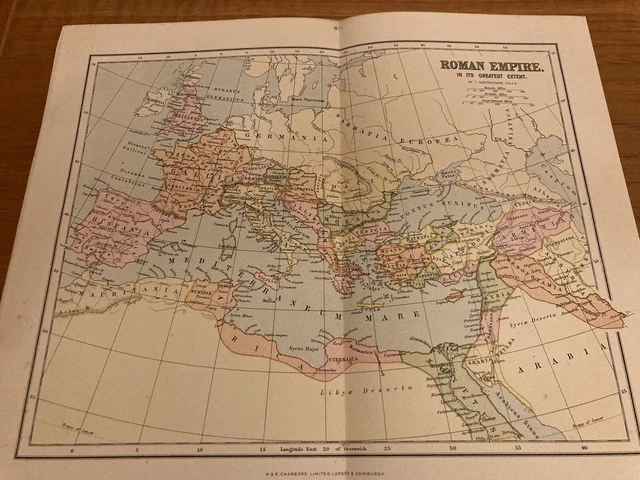 ANTIQUE MAP OF The Roman Empire (2) £2.00 - PicClick UK