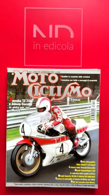 Motociclismo D'epoca Dicembre Gennaio 2001 - Moto Morini 3 1/2  Triumph Bonnevil