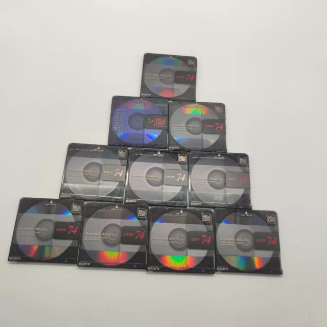 10 Stück SONY MDW-74 MiniDisc MD Mini Disc Mini Disk - 74 min TOP GETESTET BLANK