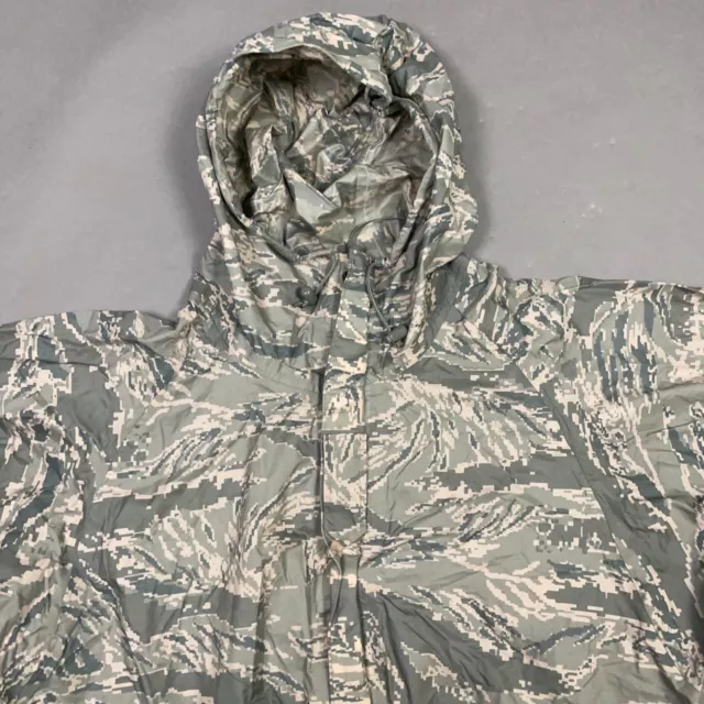 US Military Rainsuit Parka Mens Medium Green Tiger Stripe Camo Improved USAF US Military Rainsuit Parka Mens Medium Green Tiger Stripe Camo Improved USAF