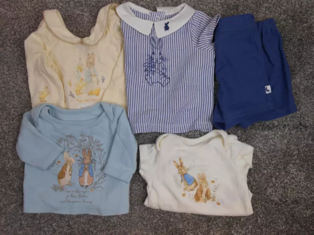 Baby Boy Peter Rabbit Theme Clothes Bundle up to 1 month 5 items