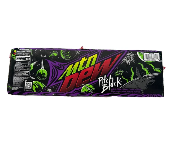 Mountain Dew PITCH BLACK - 12 PACK!