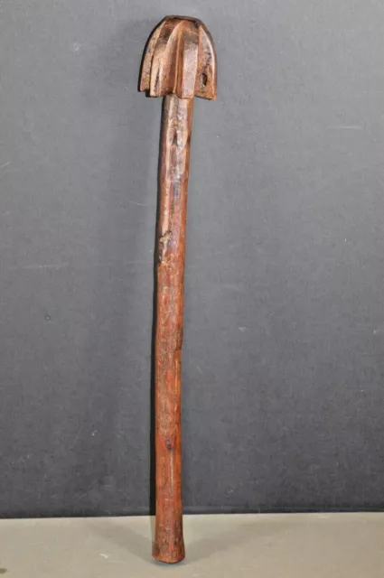 Antica mazza da lancio tribale in legno duro oceanico/isola di Salomone del XIX secolo, c1890
