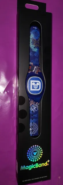 NEW 2024 Disney Walt Disney World Magic Band Plus Castle 4 Four Parks Icons Blue