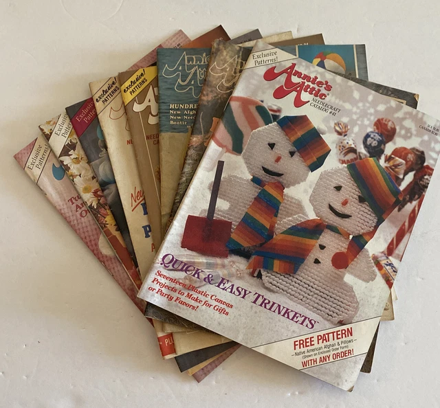 LOT OF 8 Vintage Annie’s Attic Needlecraft Catalogs £15.48 PicClick UK
