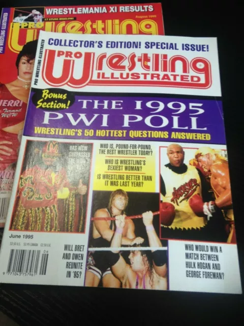 PWI Pro Wrestling Illustrated Magazine WWF WCW - June 1995 - 1995 Poll