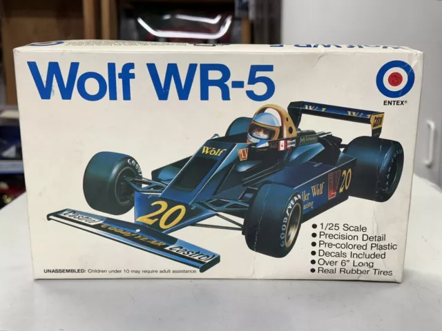 1980 UNBUILT 1:25 ENTEX model car kit WOLF WR-5 Formula One #9506 Made in Japan