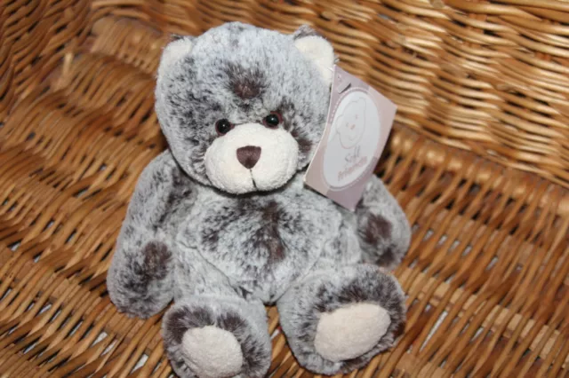 DOUDOU PELUCHE SOFT FRIENDS OURS MARRON BEIGE CHINE  ASSIS 15 CM neuf étiquette