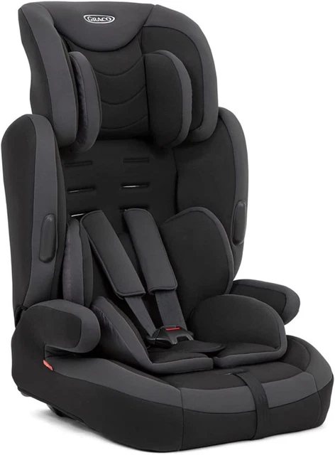 Asiento de coche Graco Negro ajustable cabeza grupo de soporte soporte 1/2/3 - sin ISOFIX