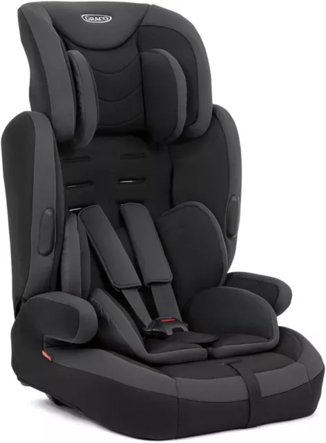 Graco Endure Car Seat Booster Seat Black Adjustable Group 1/2/3  -Without Isofix