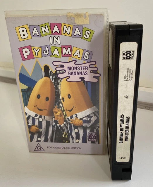 BANANAS IN PYJAMAS Monster Bananas VHS (Rare) ABC Kids Vintage 1994