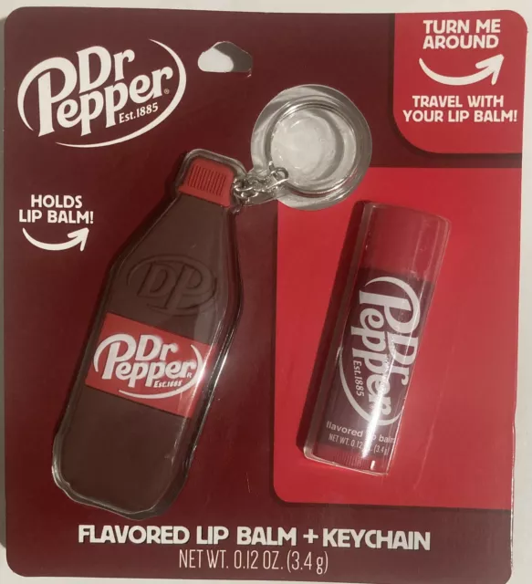 Dr Pepper Lip Balm with Keychain