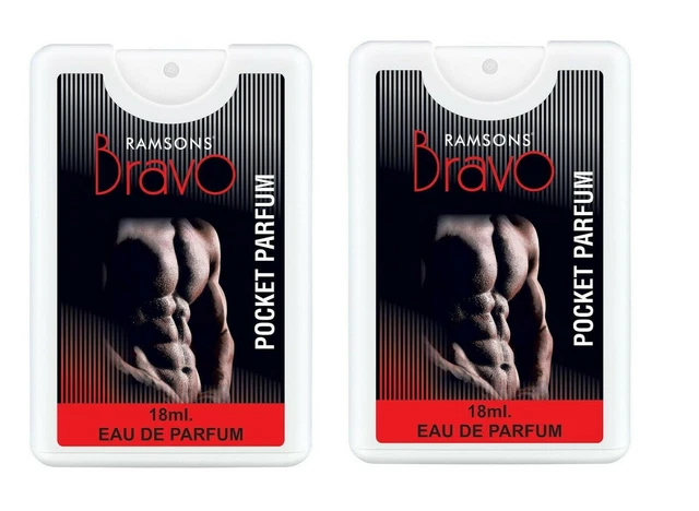 Ramsons Bravo eau de bolsillo perfume para hombre paquete de 2 18 ml cada uno