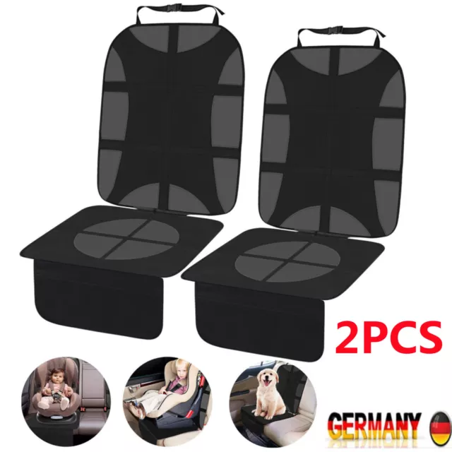 2pcs AutositzAuflage Schutzunterlage Schutzbezug Kindersitz Auto Sitzschoner KFZ