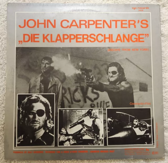 Die Klapperschlange "Soundtrack" auf Vinyl   ( John Carpenter )