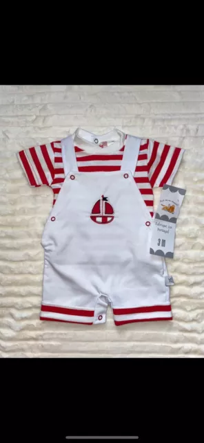 Baby Boy Spanish Romany Style Romper Suit white/red 