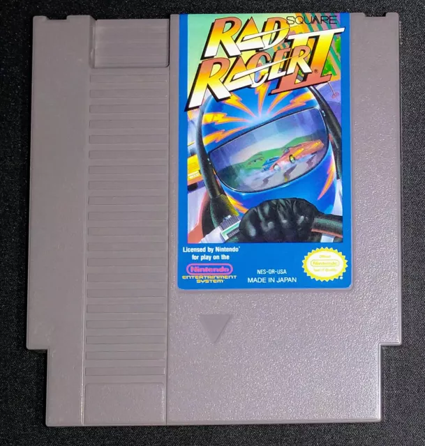 Rad Racer II 2 Authentique Nintendo Nes Nrmt Jeu Cart W Manuel & Poussière