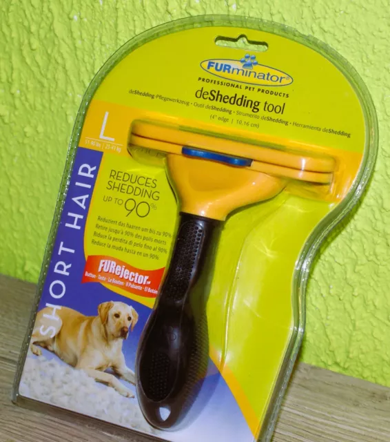 Furminator de Shedding tool Shorthair L 23-41 kg Pflegebürste Hund     Neu & OVP
