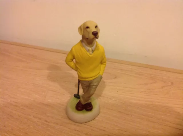 Robert Harrop CC34B LABRADOR GOLFER YELLOW JUMPER WITHOUT GRIP ON CLUB