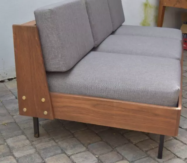 Daybed 3er Sofa massiv Teak Prototyp / Unikat 60er Deutsches Design mid century