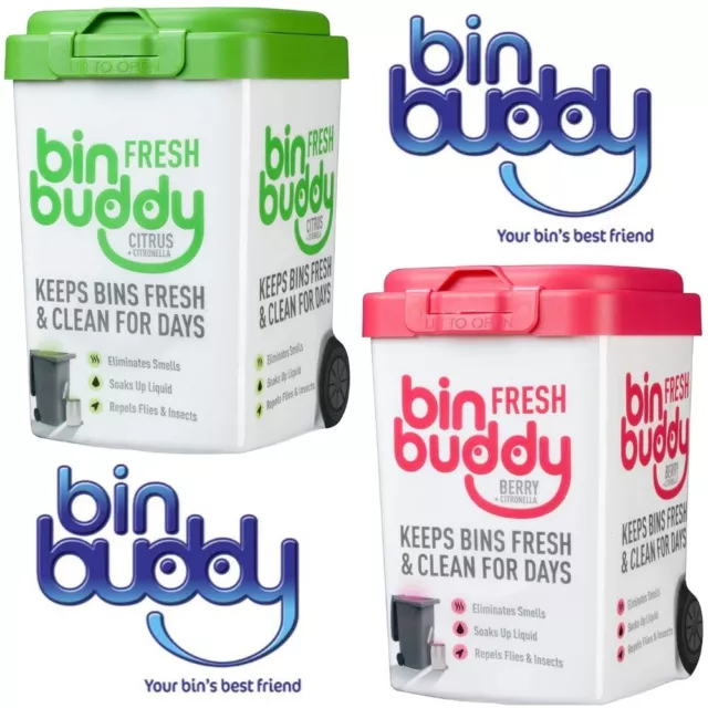 Bin Buddy Bin Freshener Odour Remover Smells Stinks Scents Wheelie Bin E5