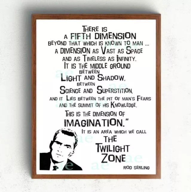 Twilight Zone Poster / Rod Serling / MidCentury Modern / Classic Television