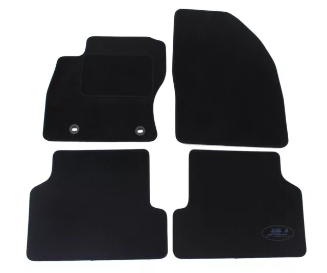 TAPIS DE SOL NOIR VELOURS SUR MESURE pour FORD FOCUS 2  2005-2010  4 pcs