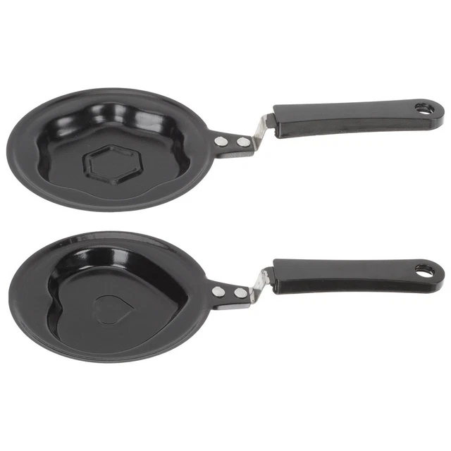 2pcs bequeme Pfannen entzückend geformte Pfannen Frühstück Ei Griff Pfannen Frit
