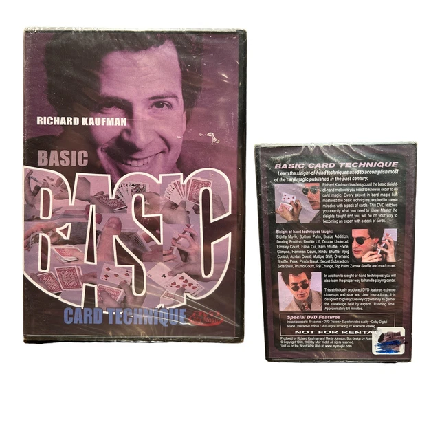 Richard Kaufman Basic Card Technique - Magic DVD NEW SEALD Sleight of hand