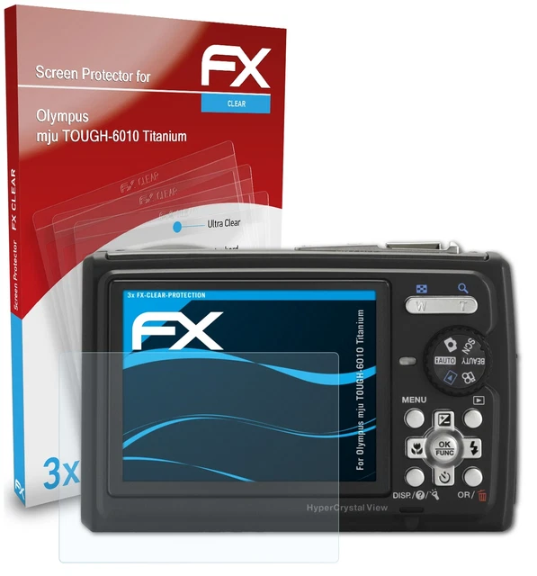atFoliX 3x Pellicola Protettiva per Olympus mju TOUGH-6010 Titanium chiaro
