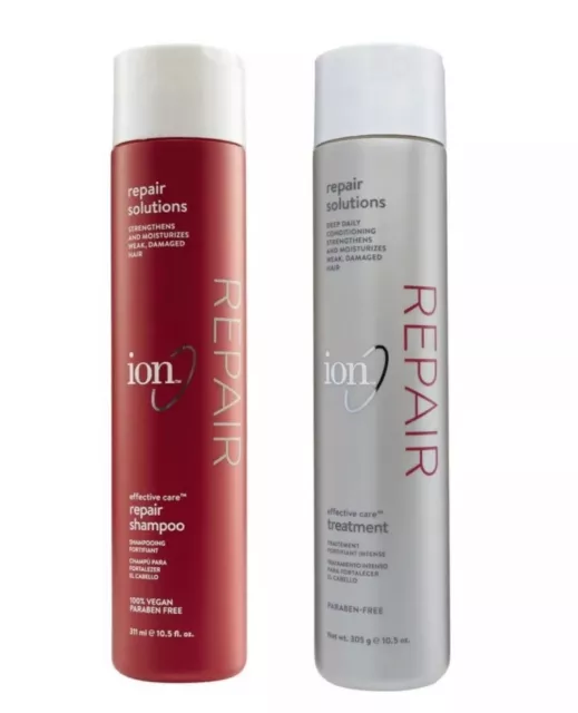 Ion Repair Effective Care Shampoo and Treatment Conditioner Duo Set 10.5 oz NEW