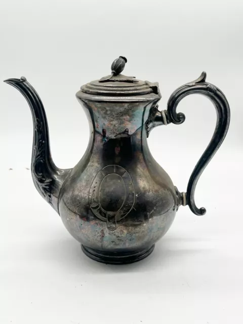 Vintage Antique Silver Plate Teapot Acorn Finial Best Electro Plate