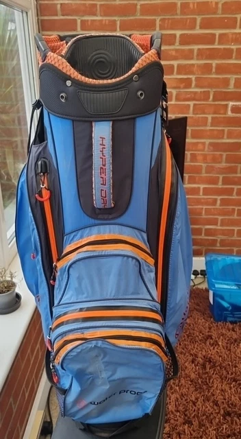 Callaway Hyper Dry 15 Way Golf Cart Bag Blue/Orange/Black/Rain Hood