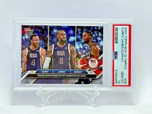 2024 Olympic Lebron James Patch Card GEM MINT 10 2024 Topps Now