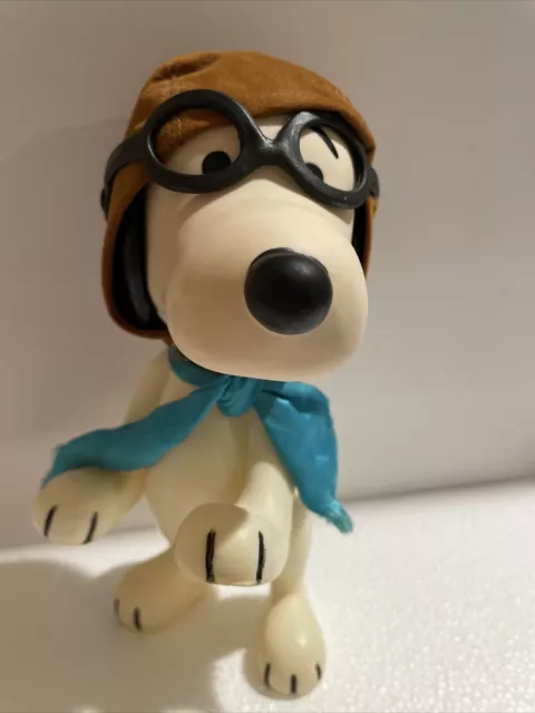 Rare 1966 Peanuts Snoopy Dog Aviator Pilot All Original Goggles, Scarf, Cap