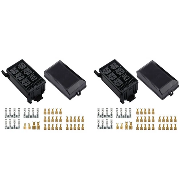 4 Voies Mini Boîte à Fusibles ANL Stéréo 30A 60A - Porte-Fusibles Distribution Audio Voiture Keenso