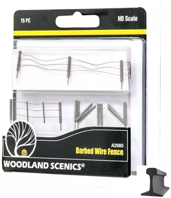 Woodland Scenics ~ HO Scale ~ Barbed Wire Fence ~ A2980