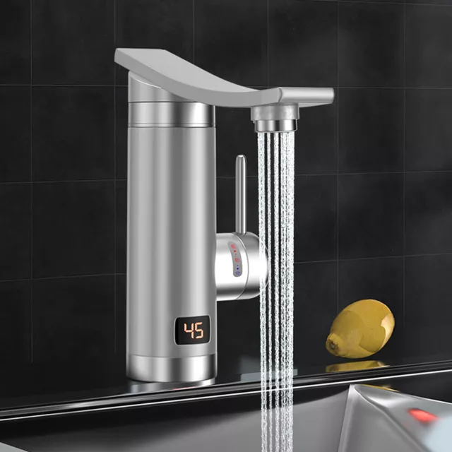 Mini chauffe-eau électrique instantané 5500 W, étanche IPX4 avec affichage  LED et pommeau de douche