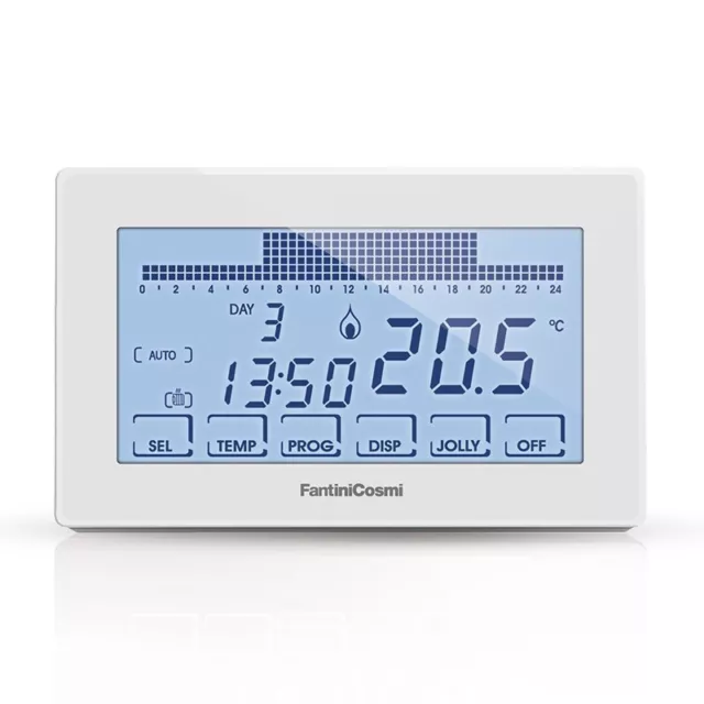 Fantini Cosmi CH180 Thermostat Programmable Hebdomadaire Tactile La Batterie