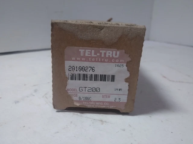 Tel-Tru GT200 Thermometer 0/100c Stem 2.5
