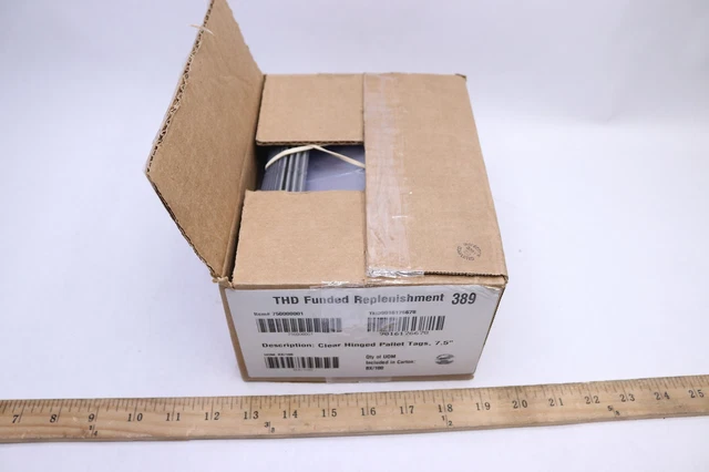 (100-Pk) THD Pallet Tags Clear Hinged  7.5" 750000001
