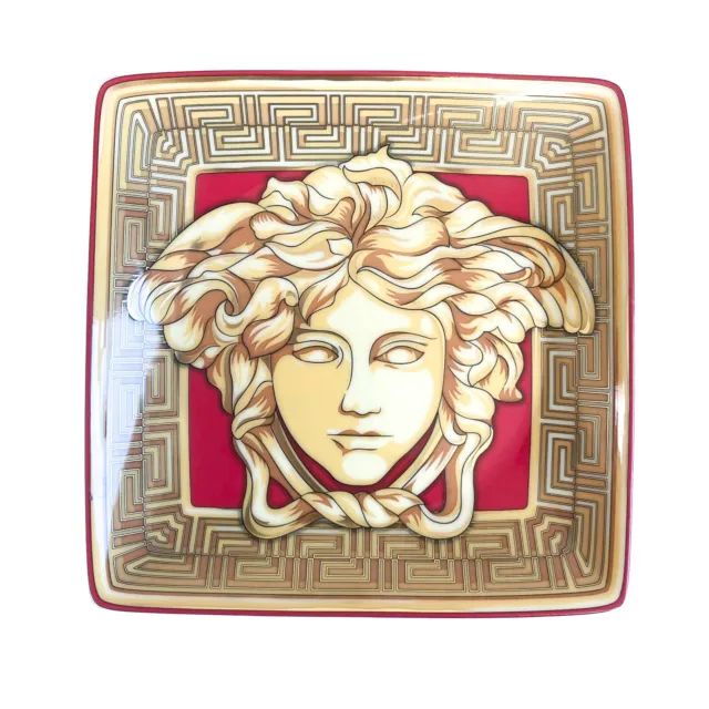 Versace by Rosenthal Medusa Amplified Golden Coin Canape Dish Tray 15253