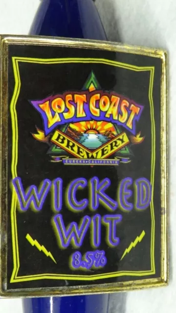 beer tap handle lost coast brewery wicked wit 8.5 %