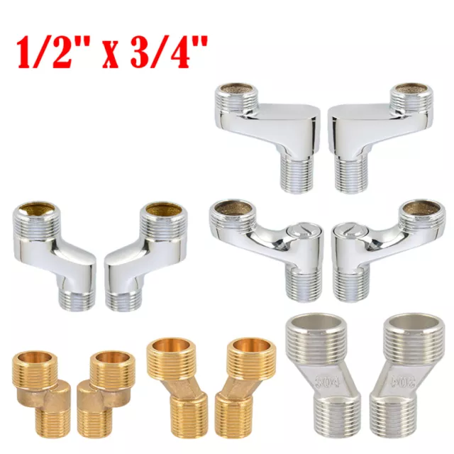 Eccentric Tap Reducer Dog Legs Bath Shower Connector Male Reducer BSP1/2" x 3/4"